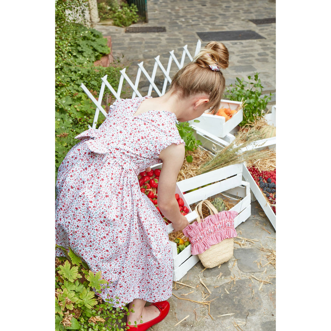 Kidiwi Small Red Flower Print Viola Dress