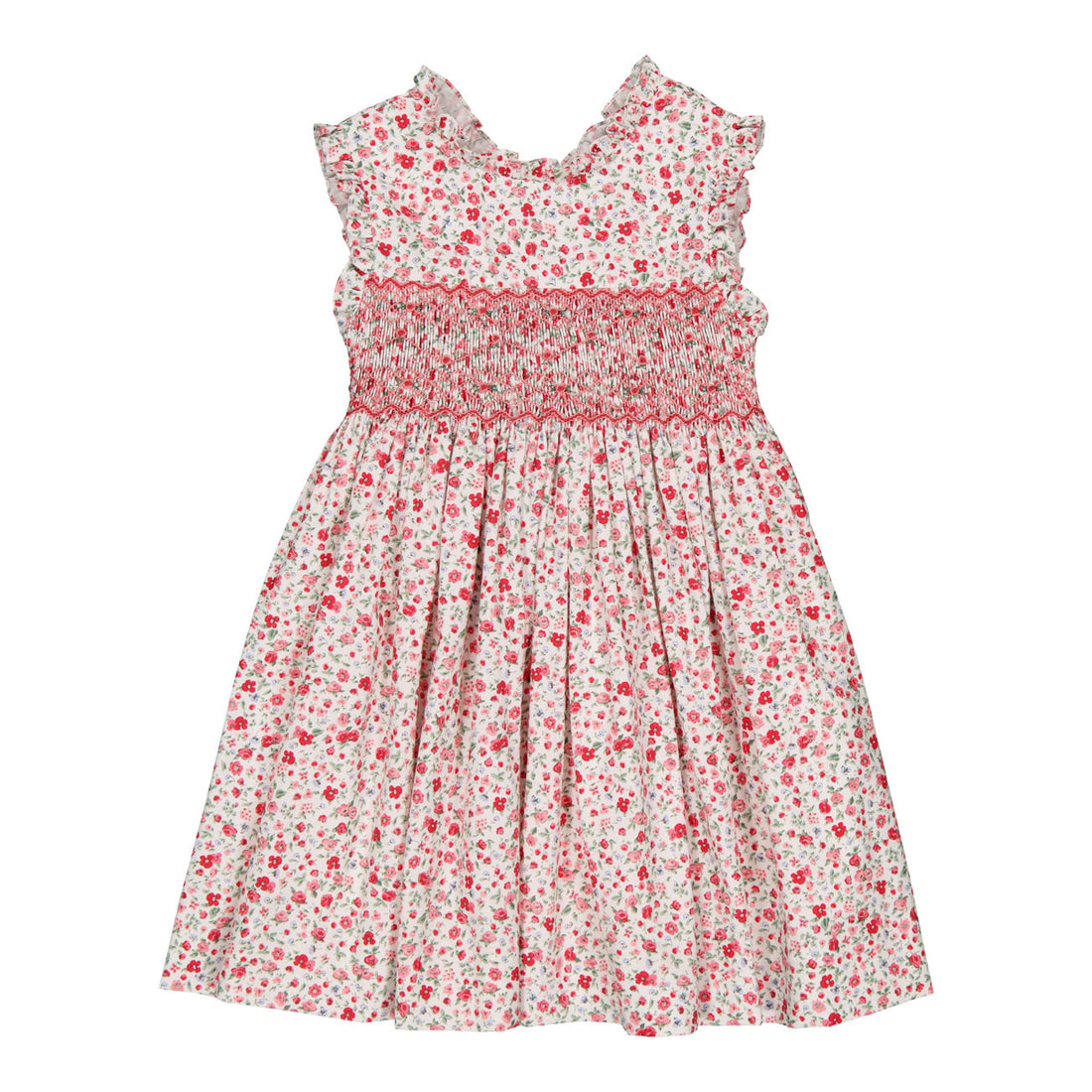 Kidiwi Small Red Flower Print Viola Dress