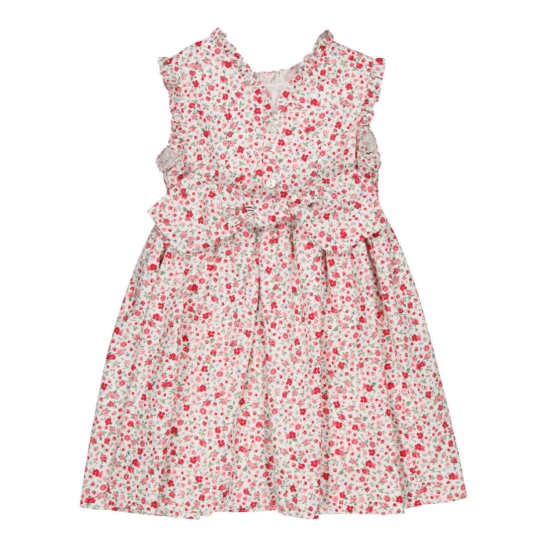 Kidiwi Small Red Flower Print Viola Dress