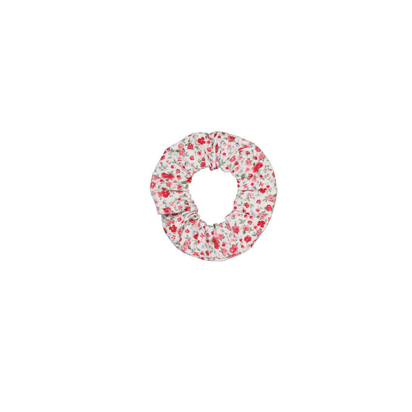 Kidiwi Small Red Flower Print Tic Tac Scrunchie