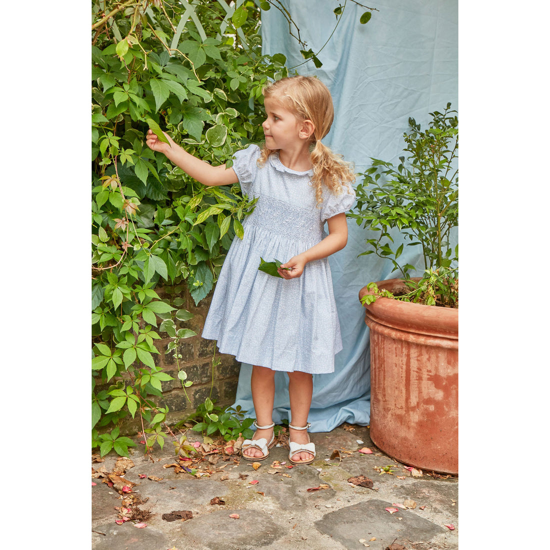 Kidiwi Small Sky Blue Print Hars Dress