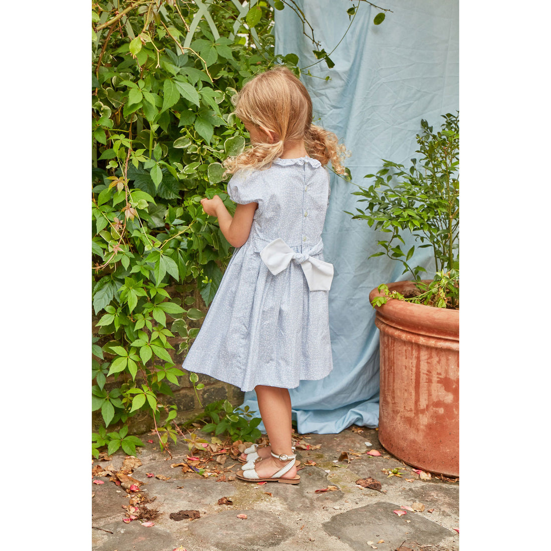 Kidiwi Small Sky Blue Print Hars Dress