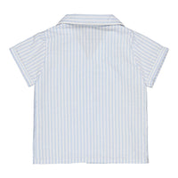 Kidiwi Blue/White Seersucker Stripes Lupin Shirt