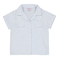 Kidiwi Blue/White Seersucker Stripes Lupin Shirt