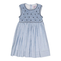 Kidiwi Thin Blue/White Stripes Emma Dress