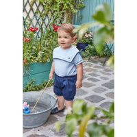 Kidiwi Thin Blue/White Stripes Robinson Romper