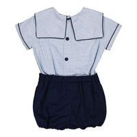 Kidiwi Thin Blue/White Stripes Robinson Romper