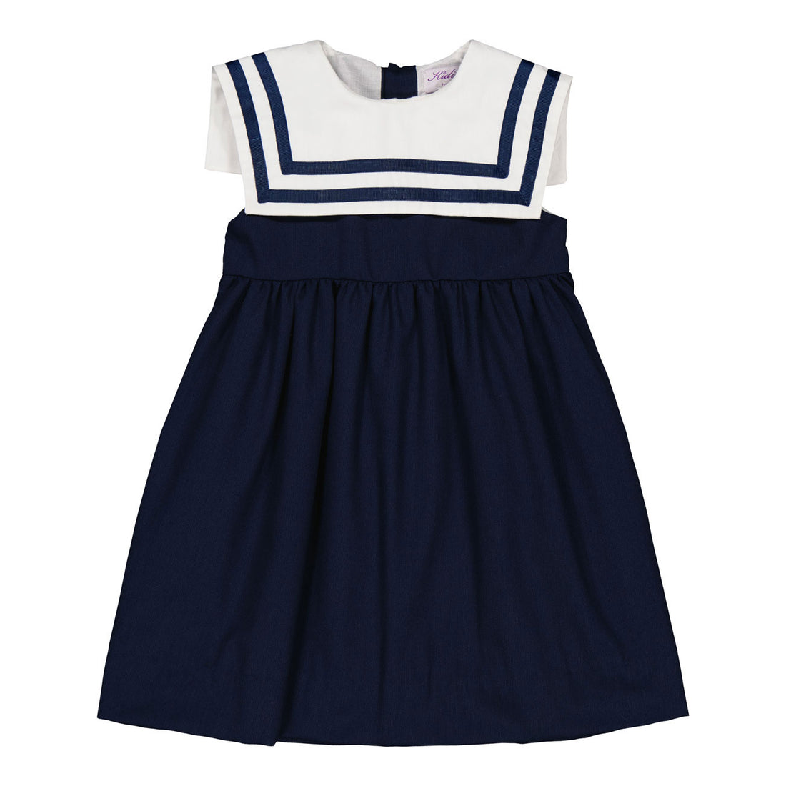 Kidiwi Navy Cotton Pique Constantina Sailor Dress