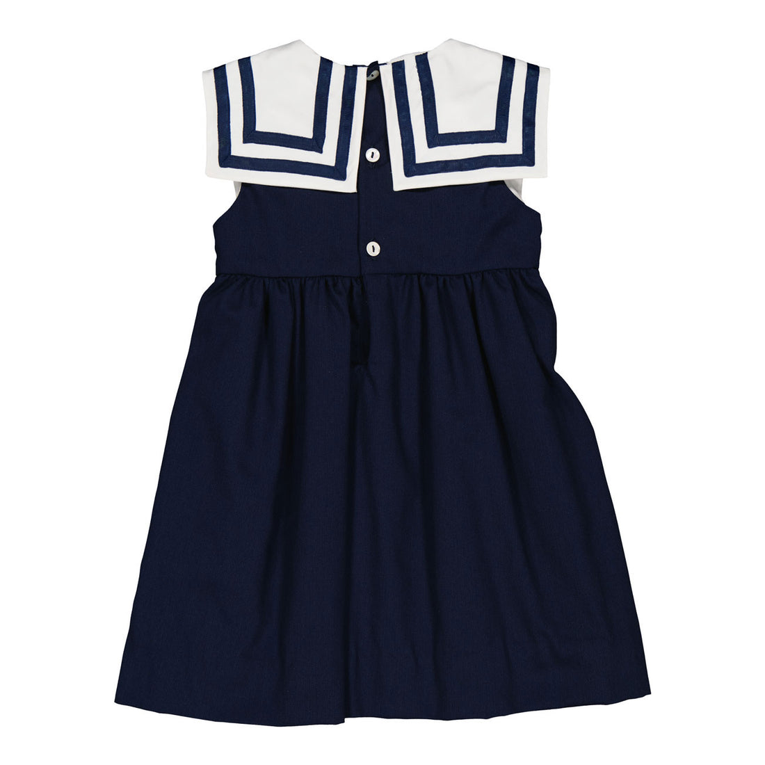 Kidiwi Navy Cotton Pique Constantina Sailor Dress