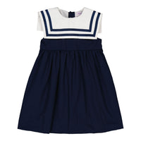 Kidiwi Navy Cotton Pique Constantina Sailor Dress