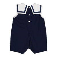 Kidiwi Navy Cotton Pique Viperine Romper