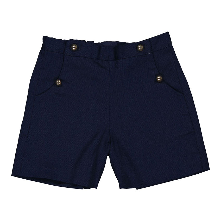Kidiwi Navy Cotton Pique Sonia Shorts