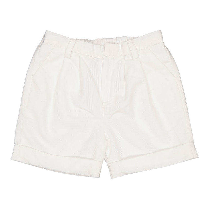 Kidiwi White Cotton Pique Adam Shorts
