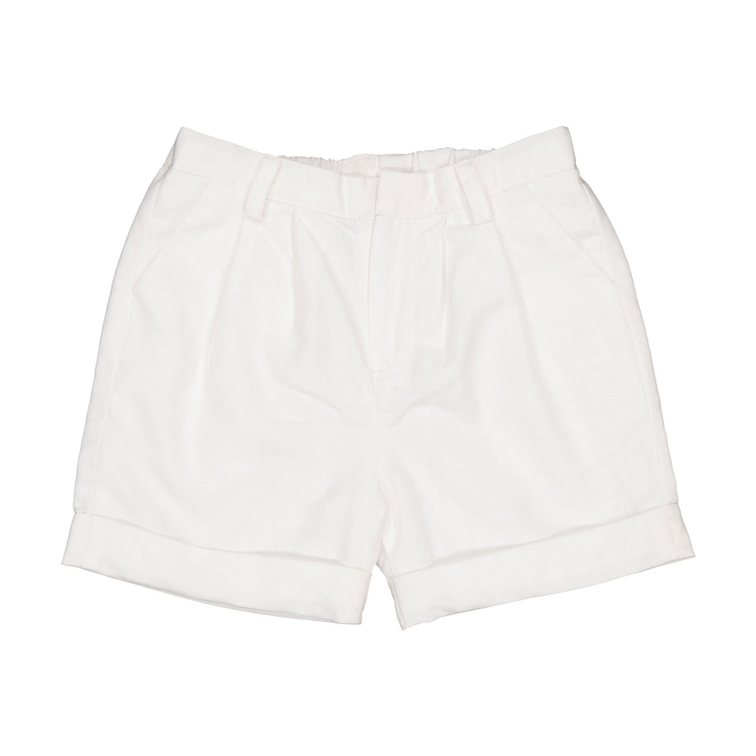 Kidiwi White Cotton Pique Adam Shorts