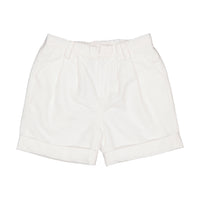 Kidiwi White Cotton Pique Adam Shorts