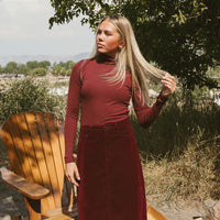 ELEMENTS Maroon Chest Logo Turtleneck