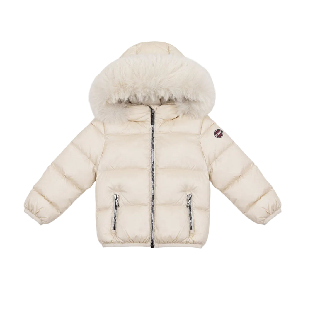 Colmar Nude Faux Fur Hooded Baby Jacket