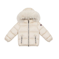 Colmar Nude Faux Fur Hooded Baby Jacket