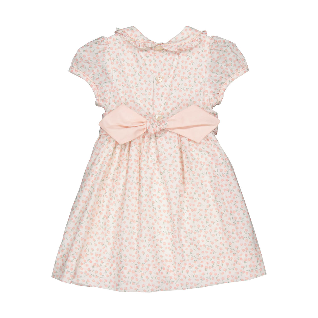 Kidiwi Daisy Pink Print Petronille, Smocked Dress