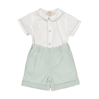 Kidiwi Mint Linen Adam Shorts