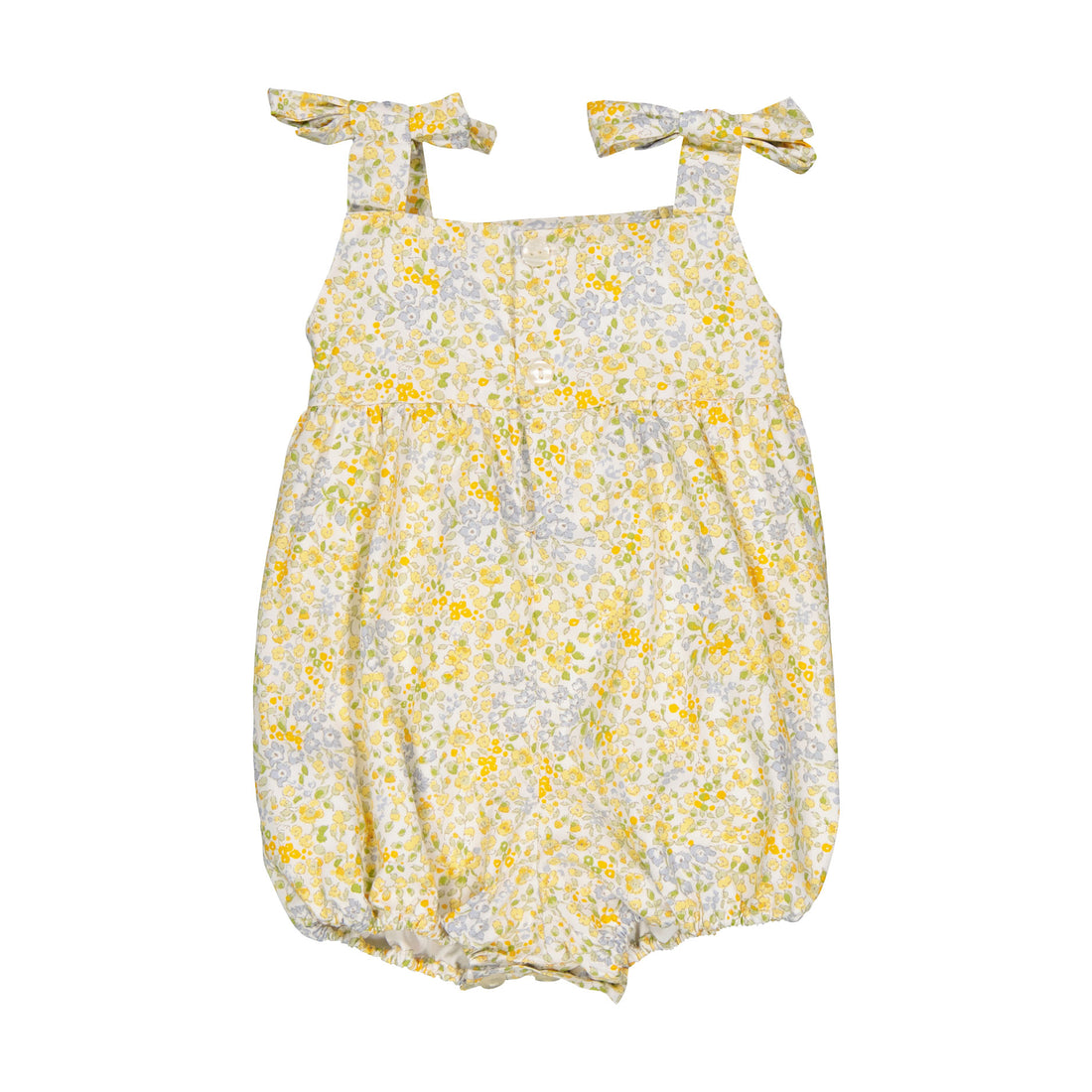 Kidiwi Ditsy Yellow/Blue Francine Smocked Romper