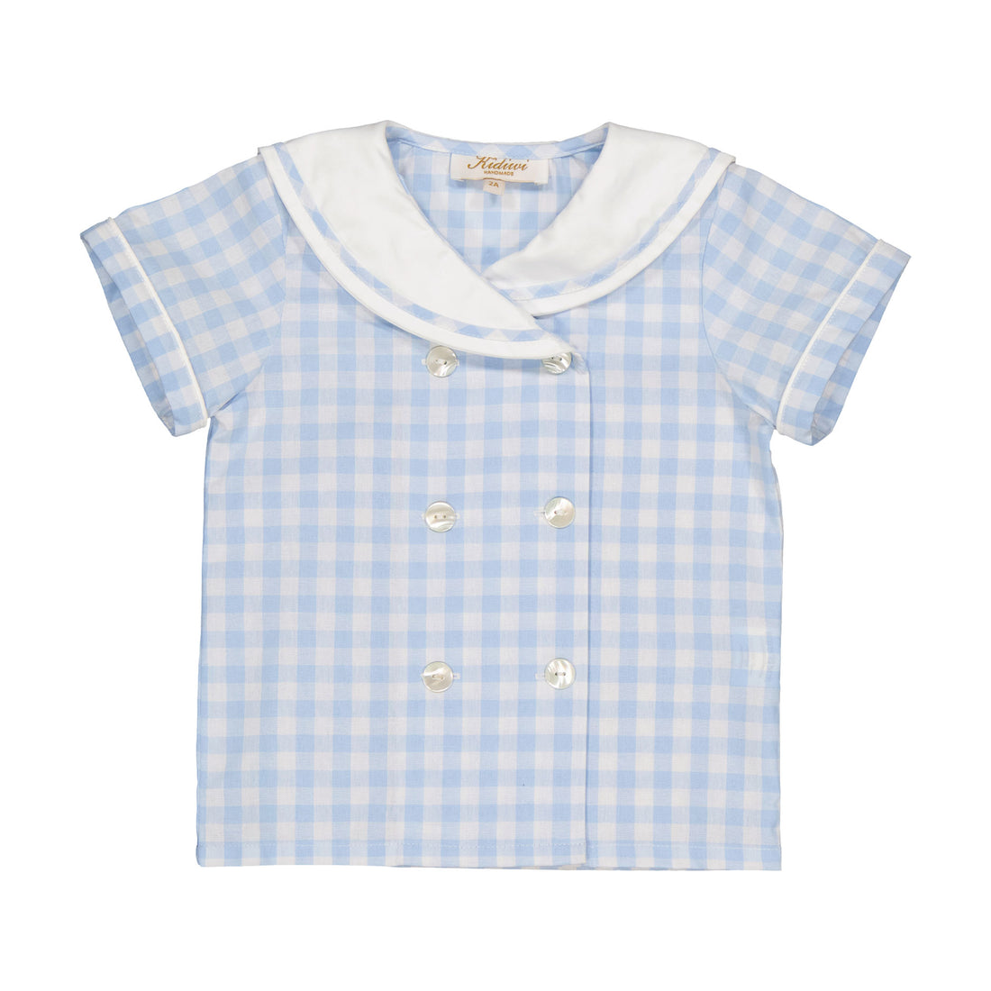 Kidiwi Light Blue Gingham Ambroise Shirt