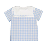 Kidiwi Light Blue Gingham Ambroise Shirt