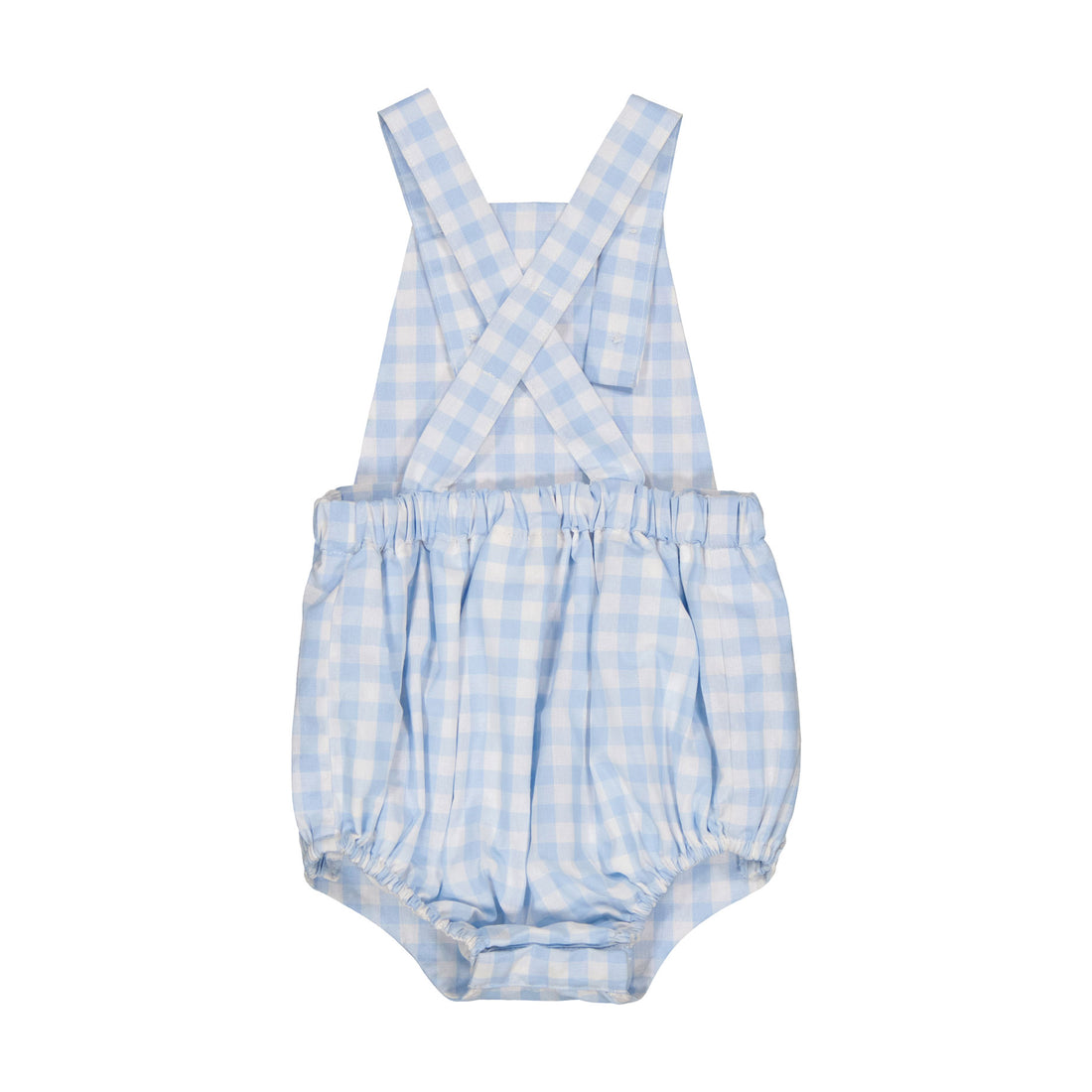 Kidiwi Light Blue Gingham Loan Romper