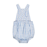 Kidiwi Light Blue Gingham Loan Romper
