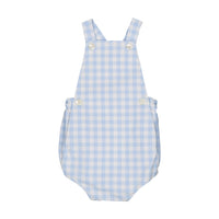 Kidiwi Light Blue Gingham Loan Romper