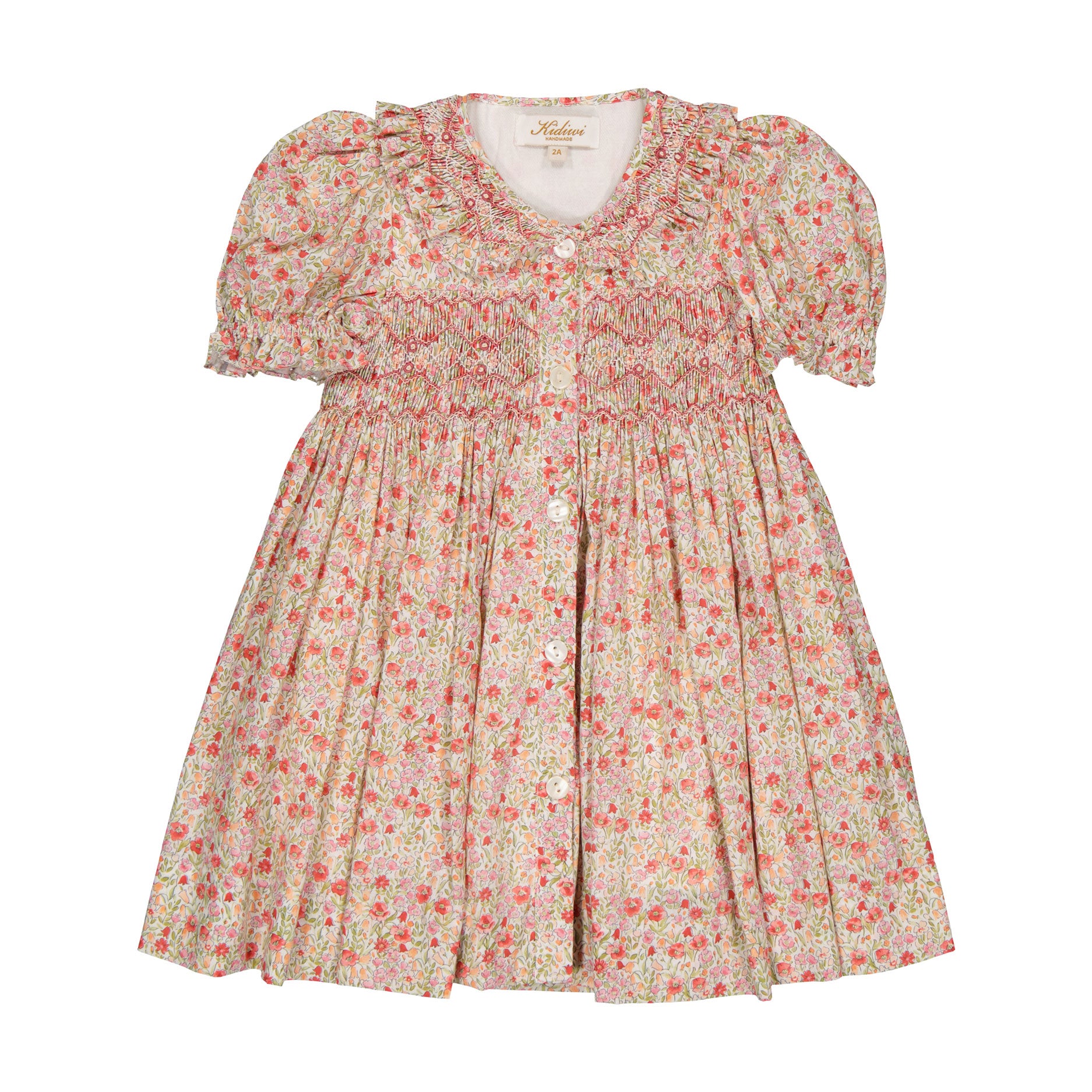 OEUF NYC Smocked Dress With Bloomer Fuchsia/Geometric OEUF NYC Smocked Dress With Bloomer Fuchsia/Geometric