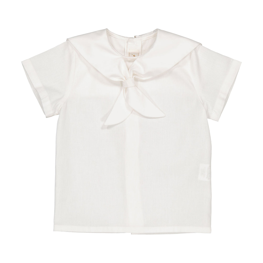 Kidiwi White Cotton Pique Eustache Blouse