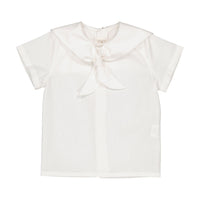 Kidiwi White Cotton Pique Eustache Blouse