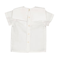 Kidiwi White Cotton Pique Eustache Blouse