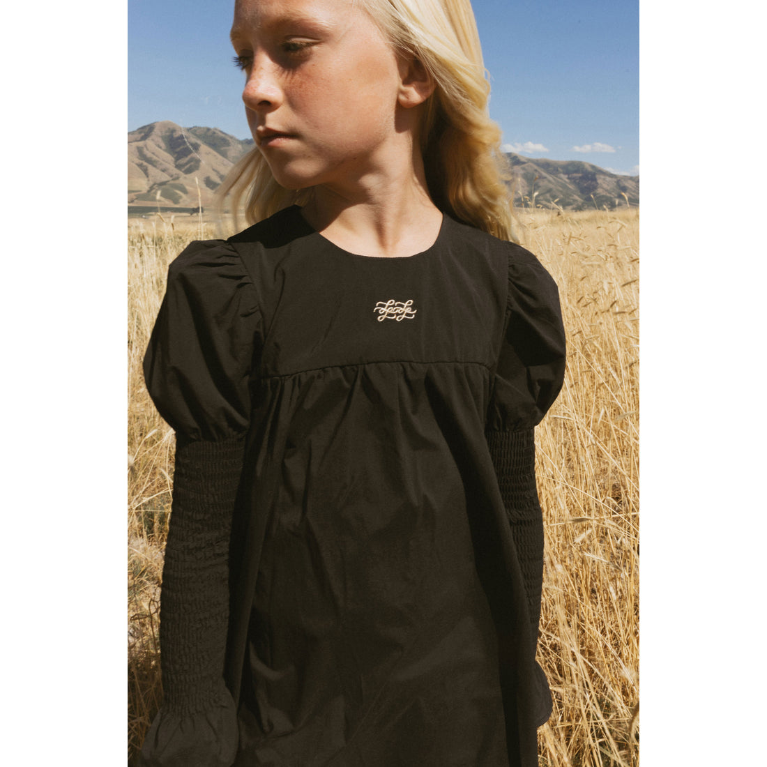 L by Ladida Black Smock Sleeve Robe