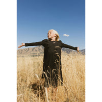 L by Ladida Black Smock Sleeve Robe