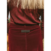 ELEMENTS Maroon Corduroy Maxi Skirt