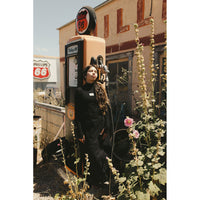 Clubhouse Black Ribbed Logo Turtleneck