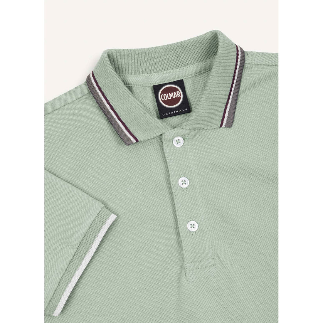 Colmar Green Dust Collar Trim Polo