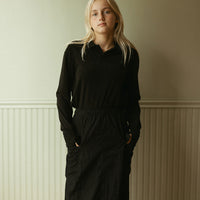 ELEMENTS Jet Black Fuzzy Polo Sweatshirt