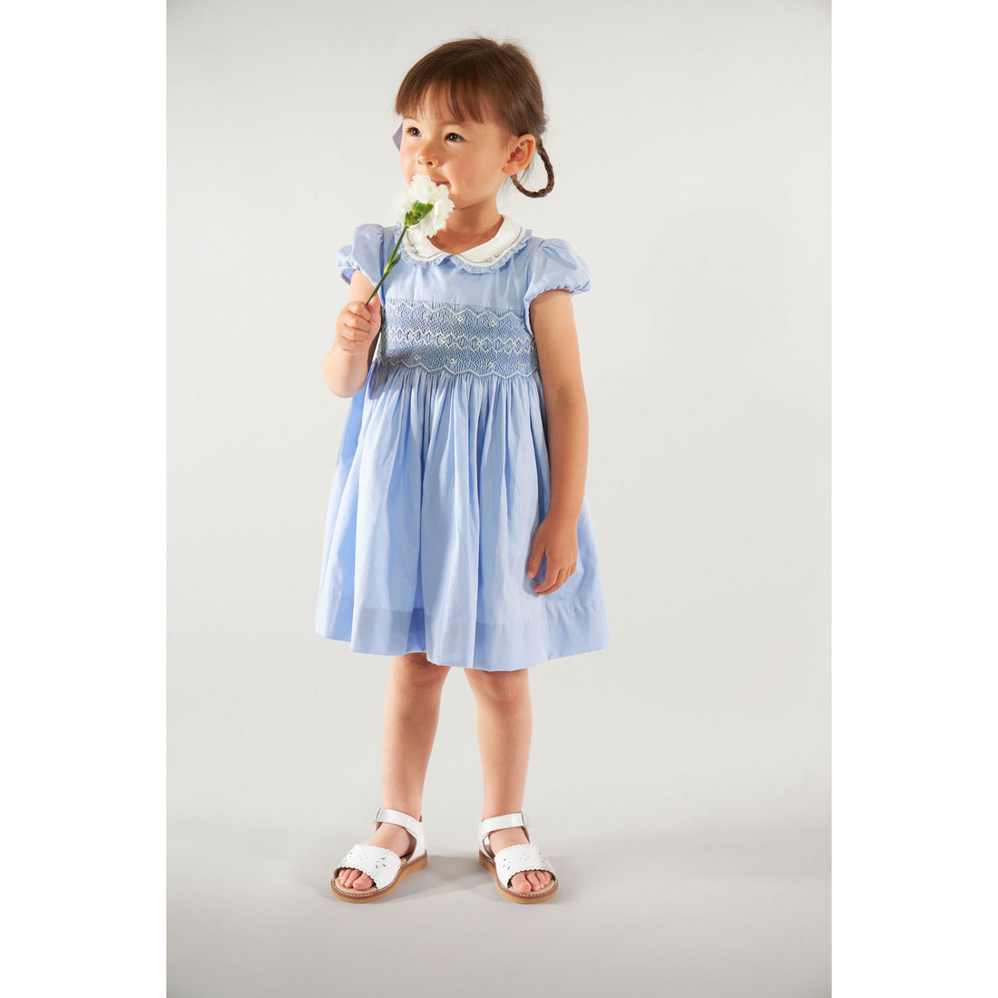 Kidiwi Cornflower Heloise Smocked Dress