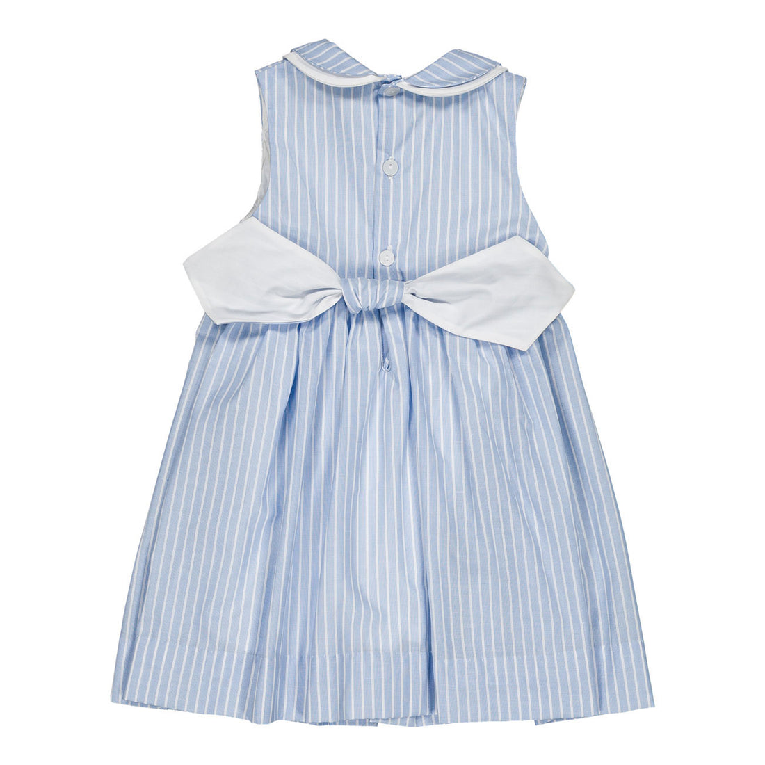 Kidiwi Cornflower Stripe Maud Smocked Dress