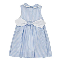 Kidiwi Cornflower Stripe Maud Smocked Dress
