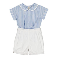 Kidiwi Cornflower Stripe Barnabe Set