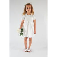 Kidiwi White Clemence Smocked Dress