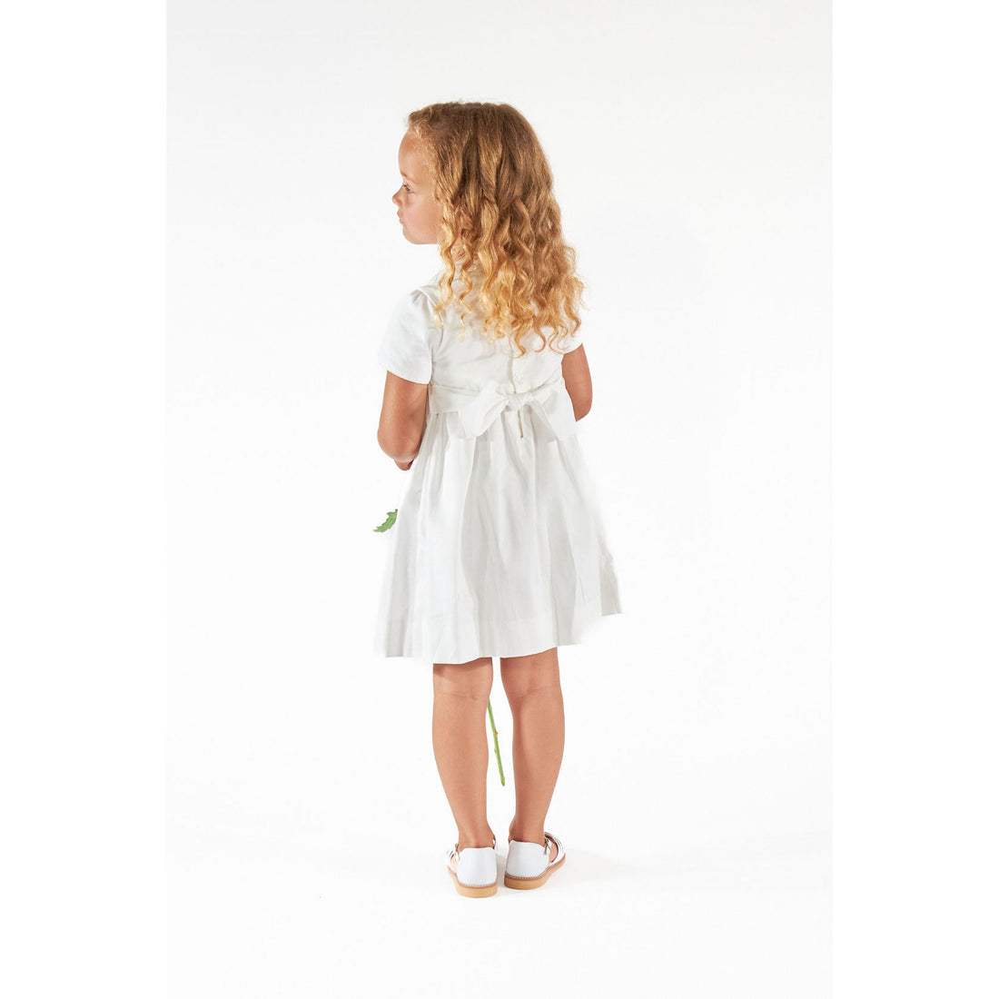 Kidiwi White Clemence Smocked Dress