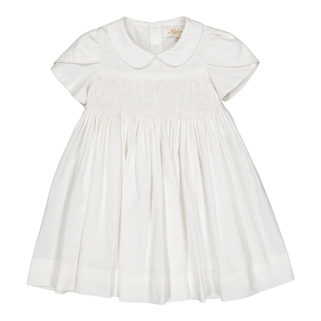 Kidiwi White Clemence Smocked Dress