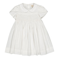 Kidiwi White Clemence Smocked Dress