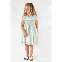 Kidiwi Little Blue Print Hars Smocked Dress
