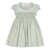 Kidiwi Little Blue Print Hars Smocked Dress